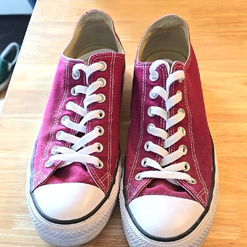 Converse Red Canvas Sneakers
